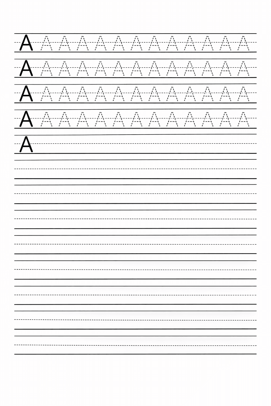 Buchstabe A üben - Arbeitsblatt zum Ausmalen