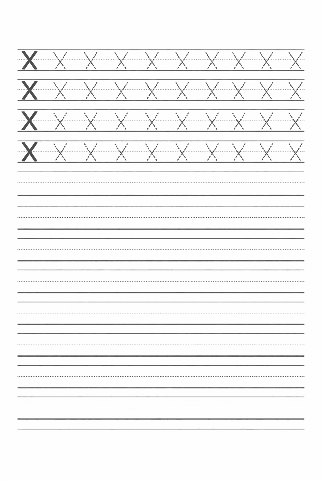 Buchstabe X üben - Arbeitsblatt zum Ausmalen