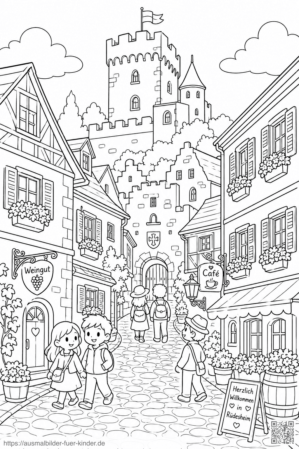 Burg Boosenburg - Ausmalbild