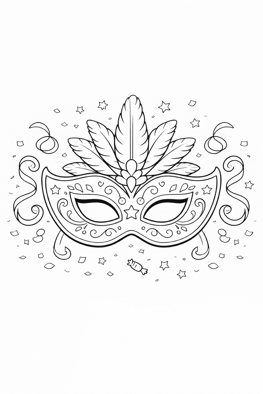 Dekorative Karneval Maske Mit Federn