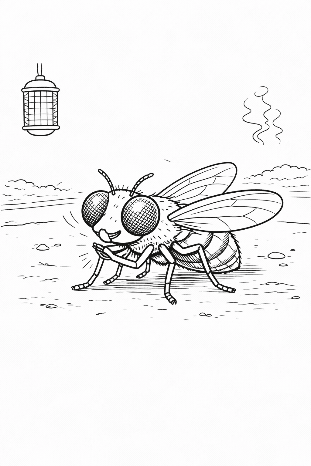 Fliegen auf Entdeckungsreise - Ausmalbild