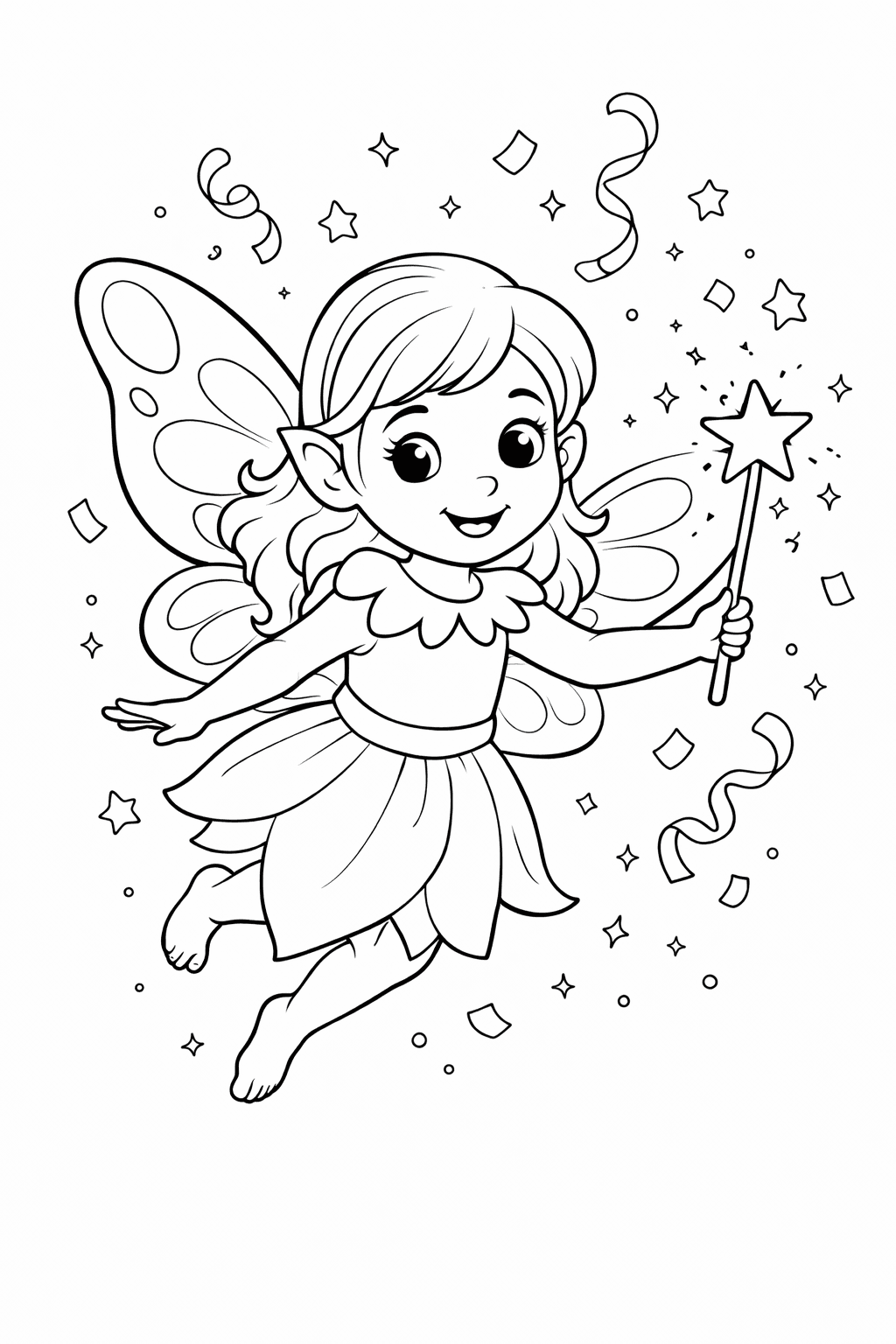 Fliegende Fee Mit Zauberstab