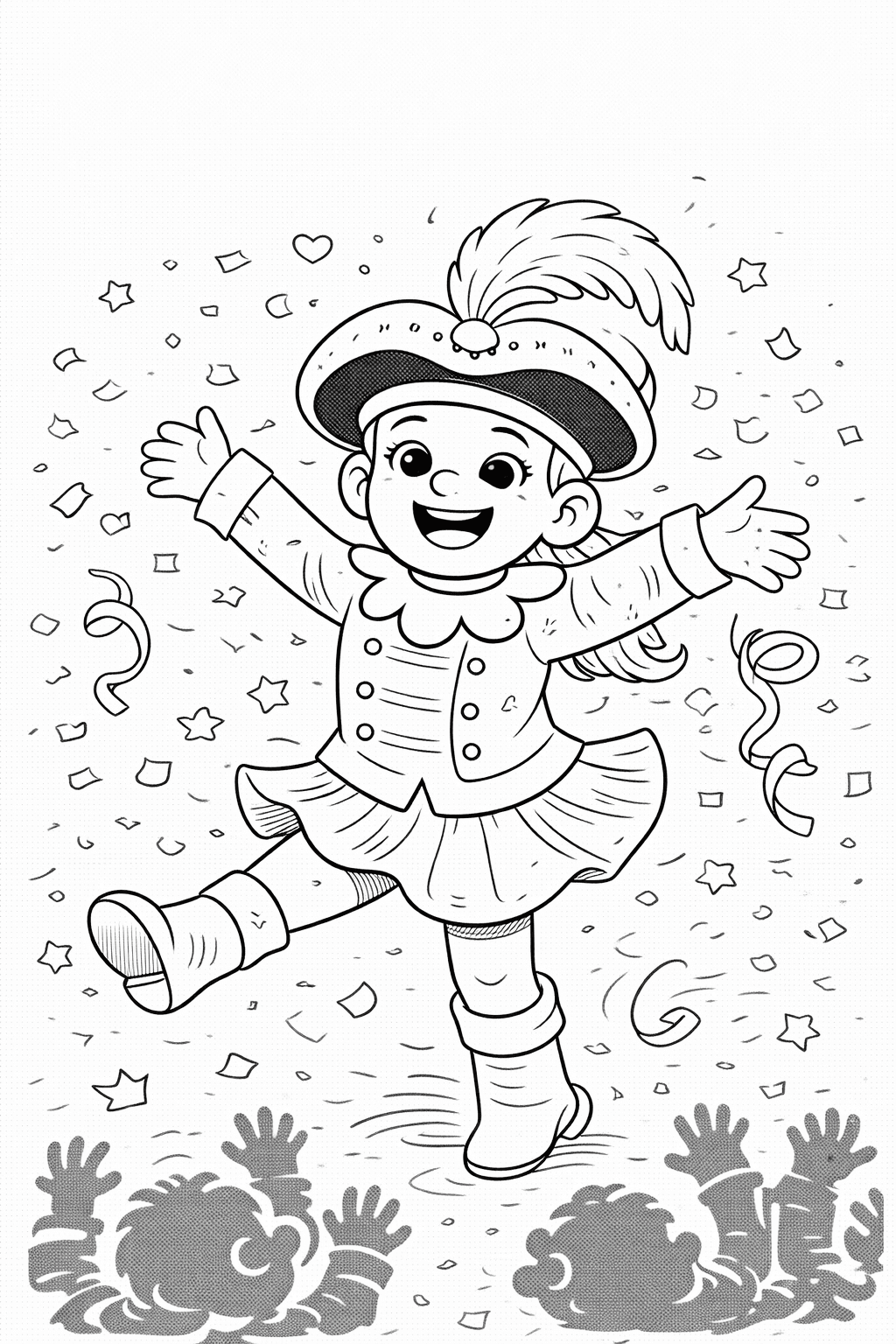 Fröhliches Funkenmariechen Im Tanz