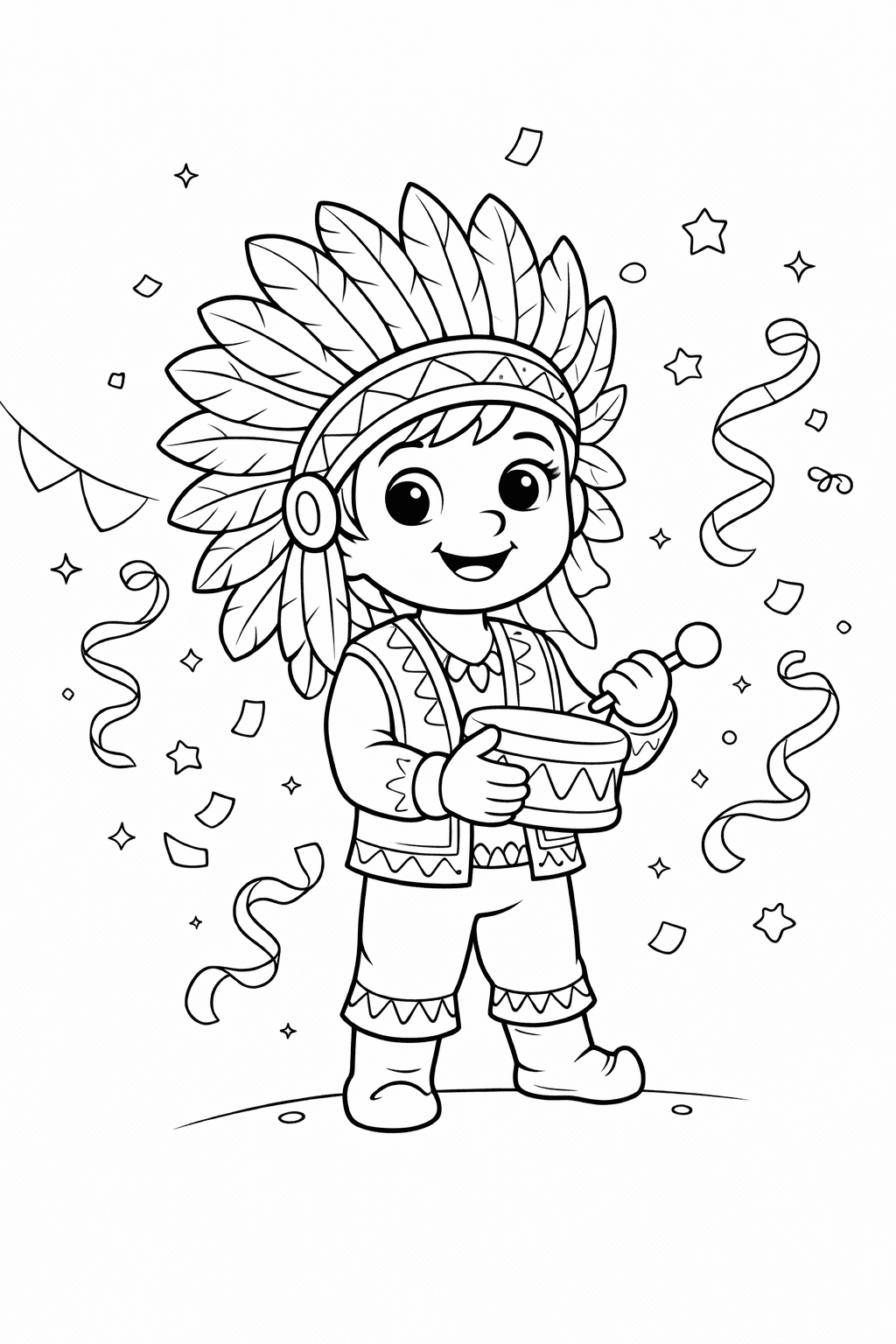 Fröhliches Kind In Traditioneller Verkleidung