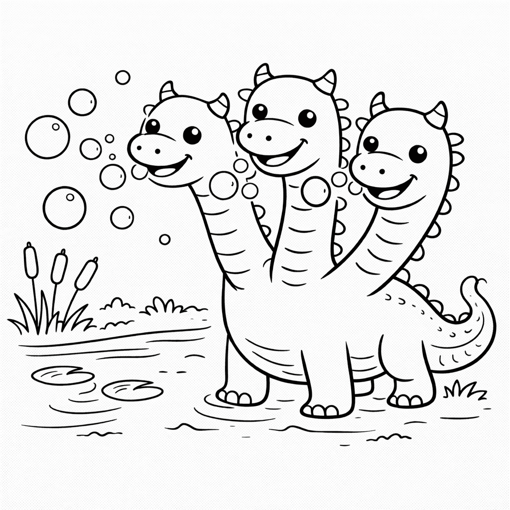 Freundliche Hydra Am Teich