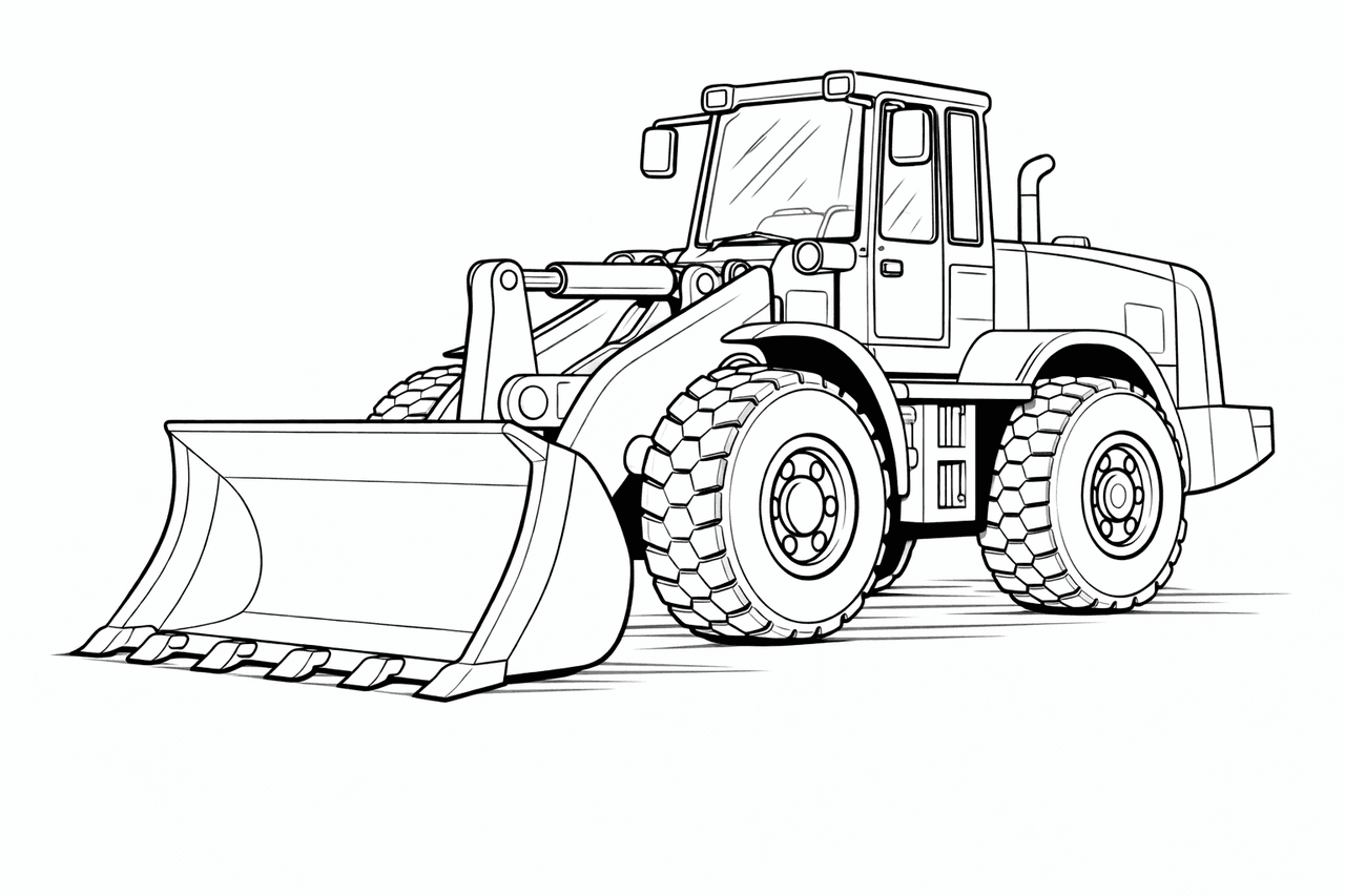 Radlader - Ausmalbild