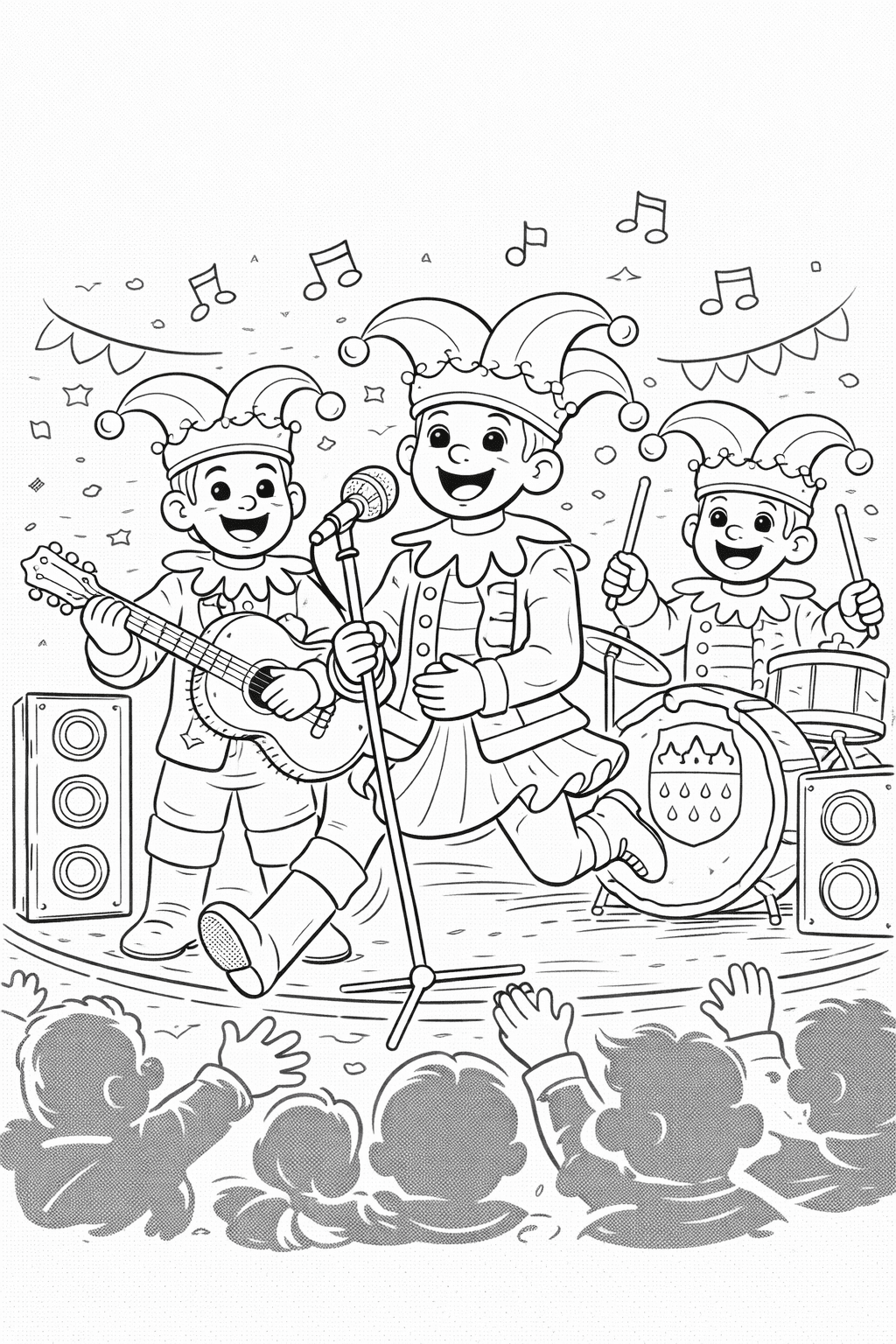 Kölner Karneval Band Auf Der Bühne