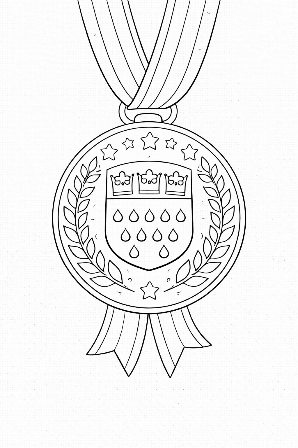 Kölner Karnevalsmedaille Zum Ausmalen