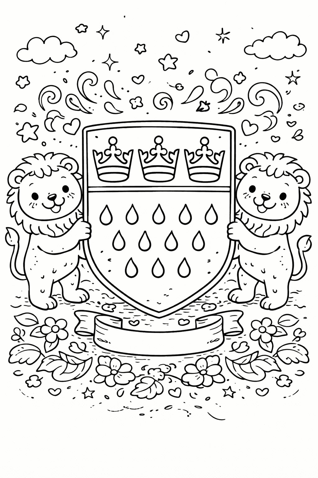 Kölner Stadtwappen - Ausmalbild