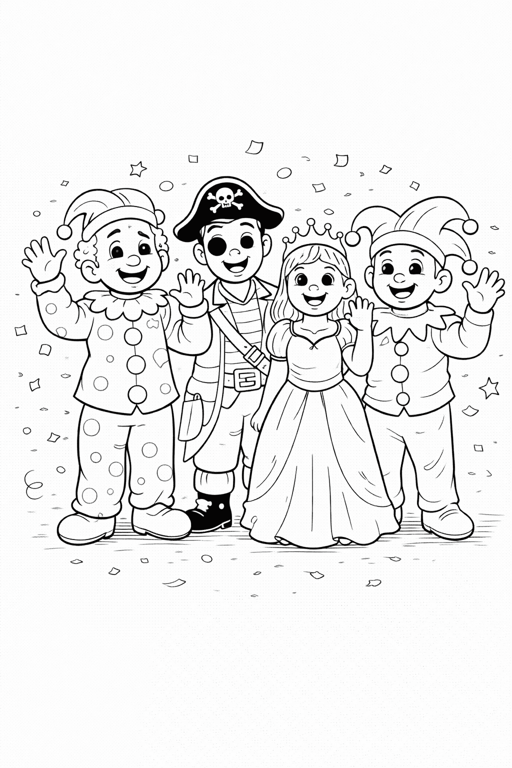 Karneval In Bunter Gesellschaft