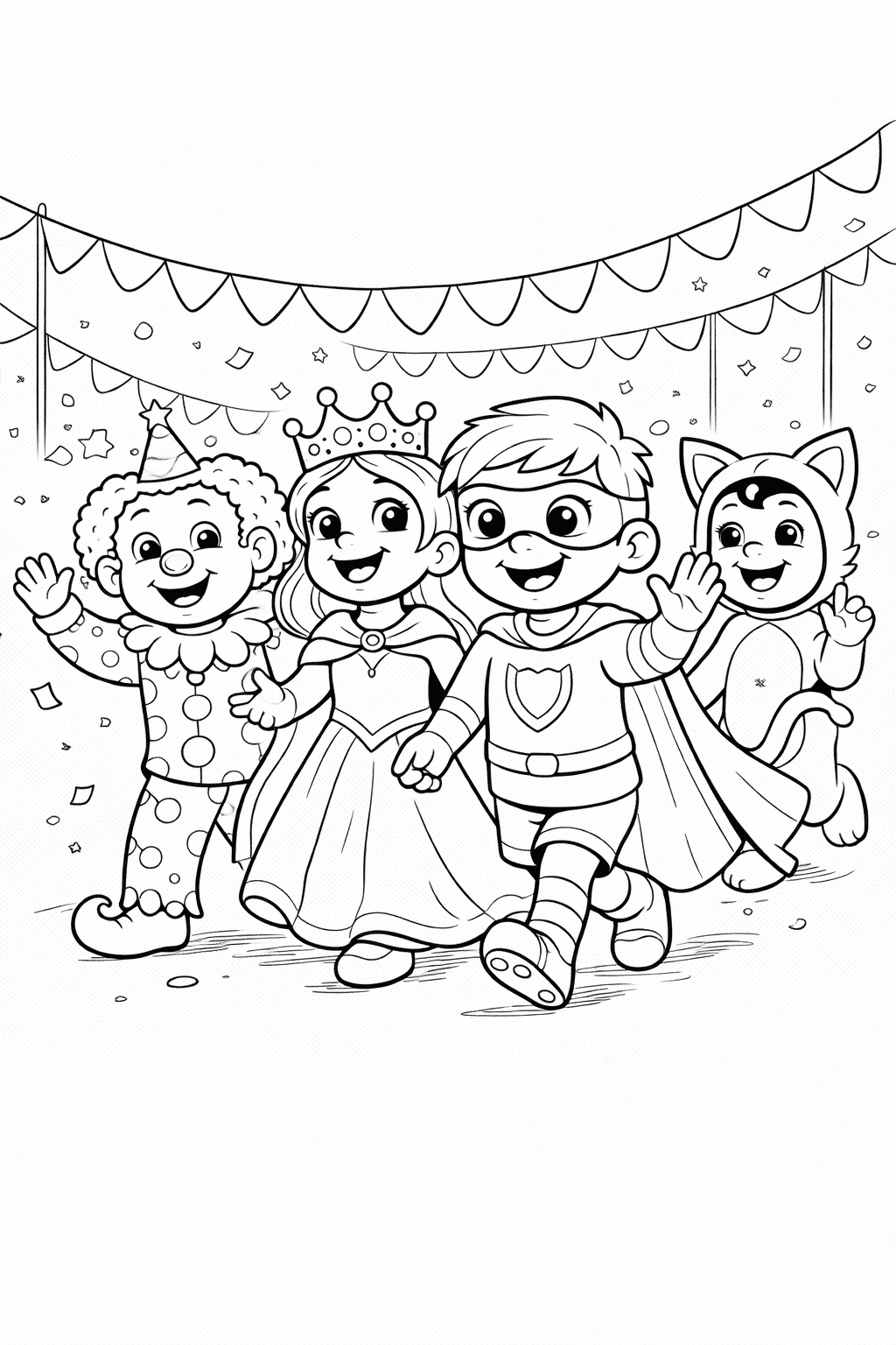 Karnevalszug Der Fröhlichen Kinder