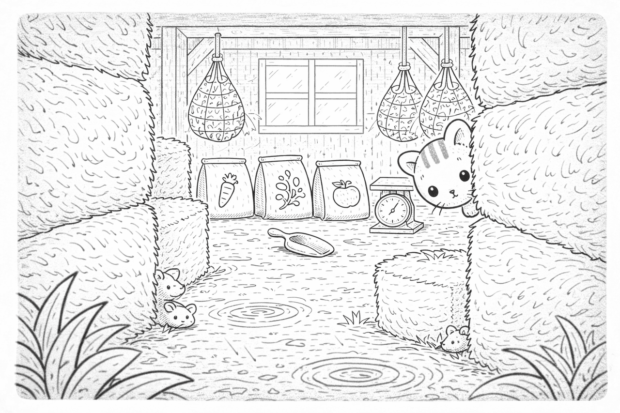 Kawaii Bauernhof Idyll Im Herbst