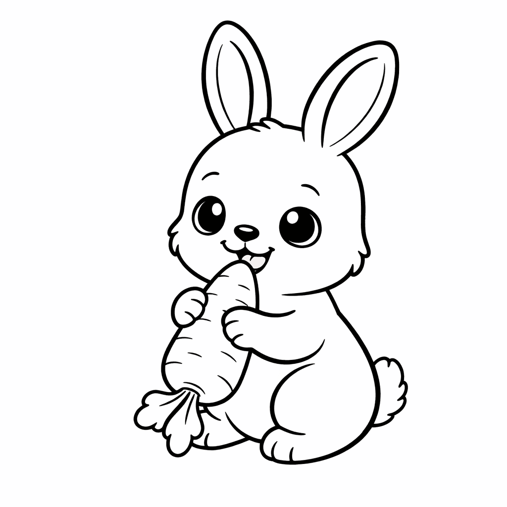 Kleines Kaninchen Mit MöHrenknolle