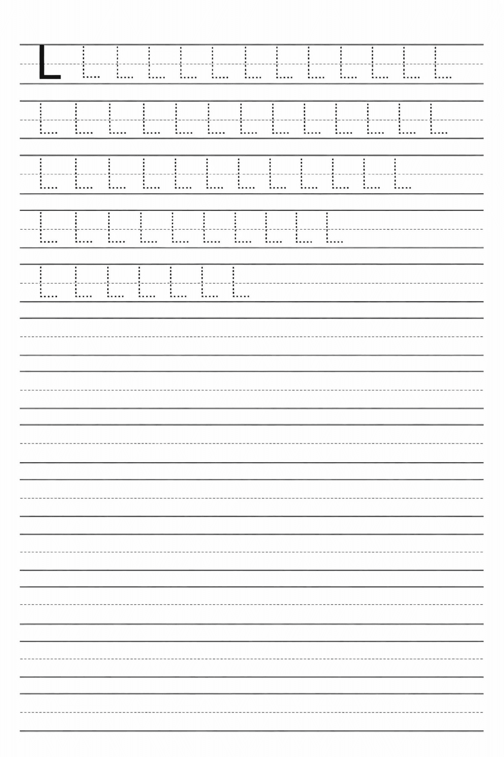 Buchstabe L üben - Arbeitsblatt zum Ausmalen