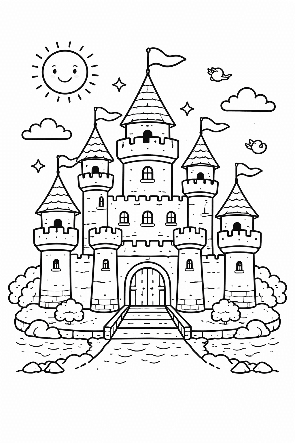 Märchenschloss - Ausmalbild