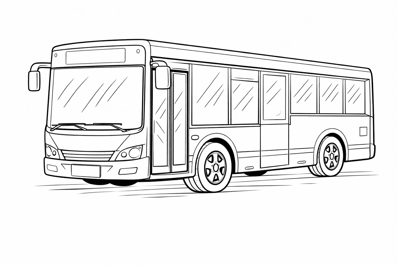 Stadtbus - Ausmalbild