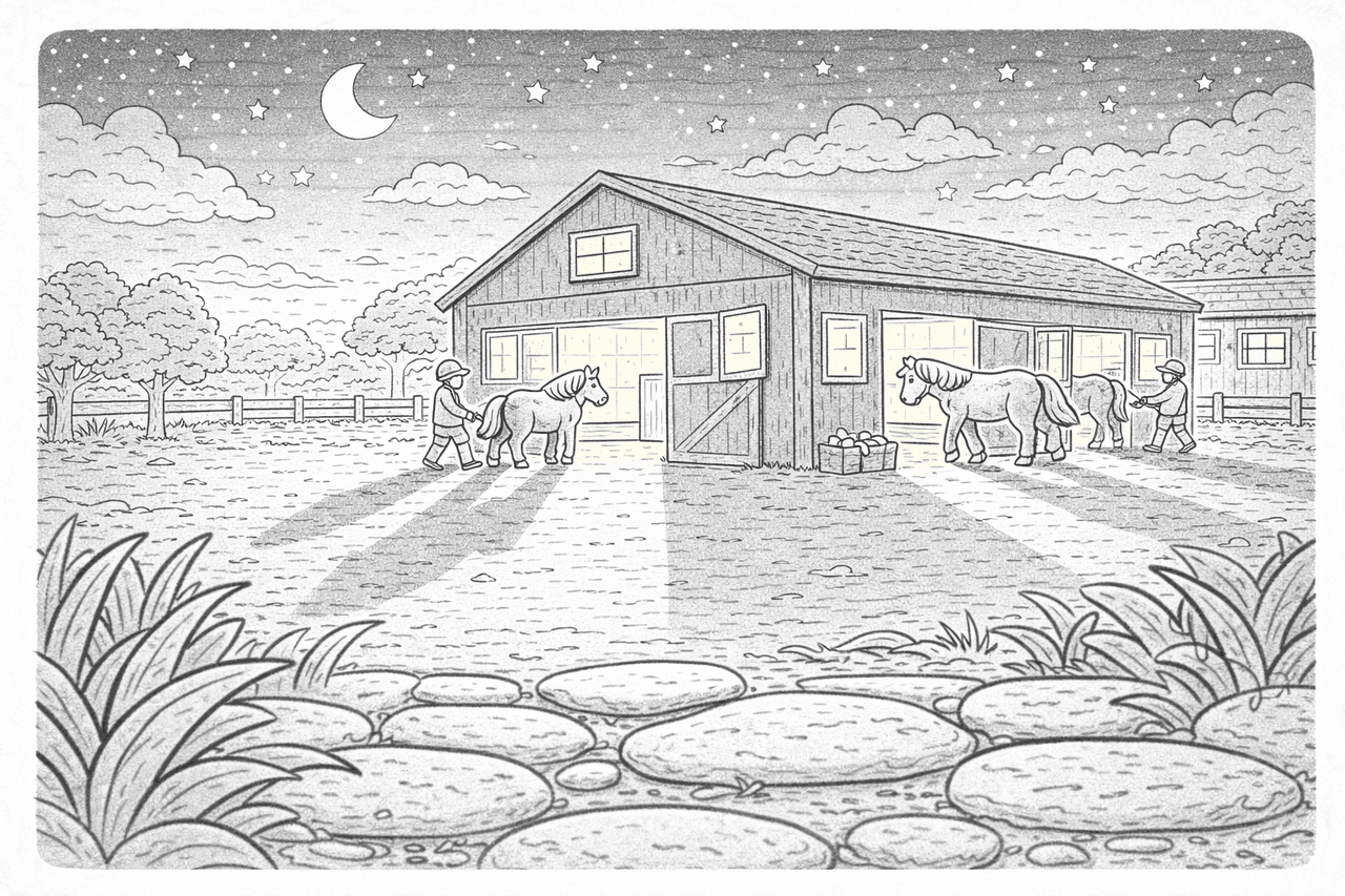 Nacht Auf Dem Bauernhof