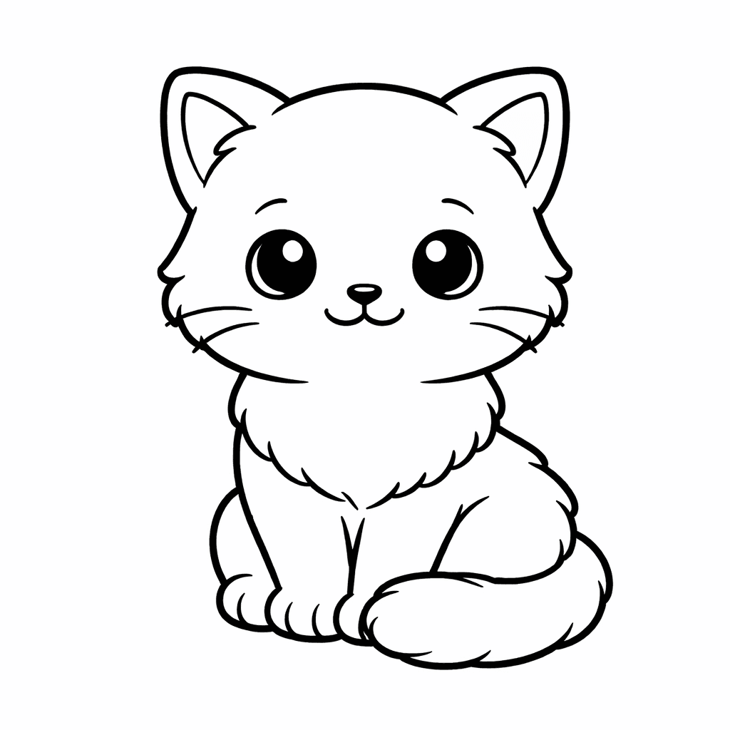 Niedliches KäTzchen Sitzt Lecker Gefaltet