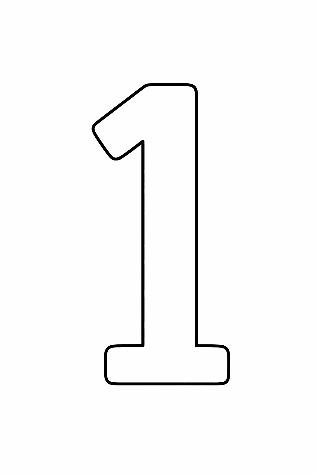 Nummer 1 - Ausmalbild