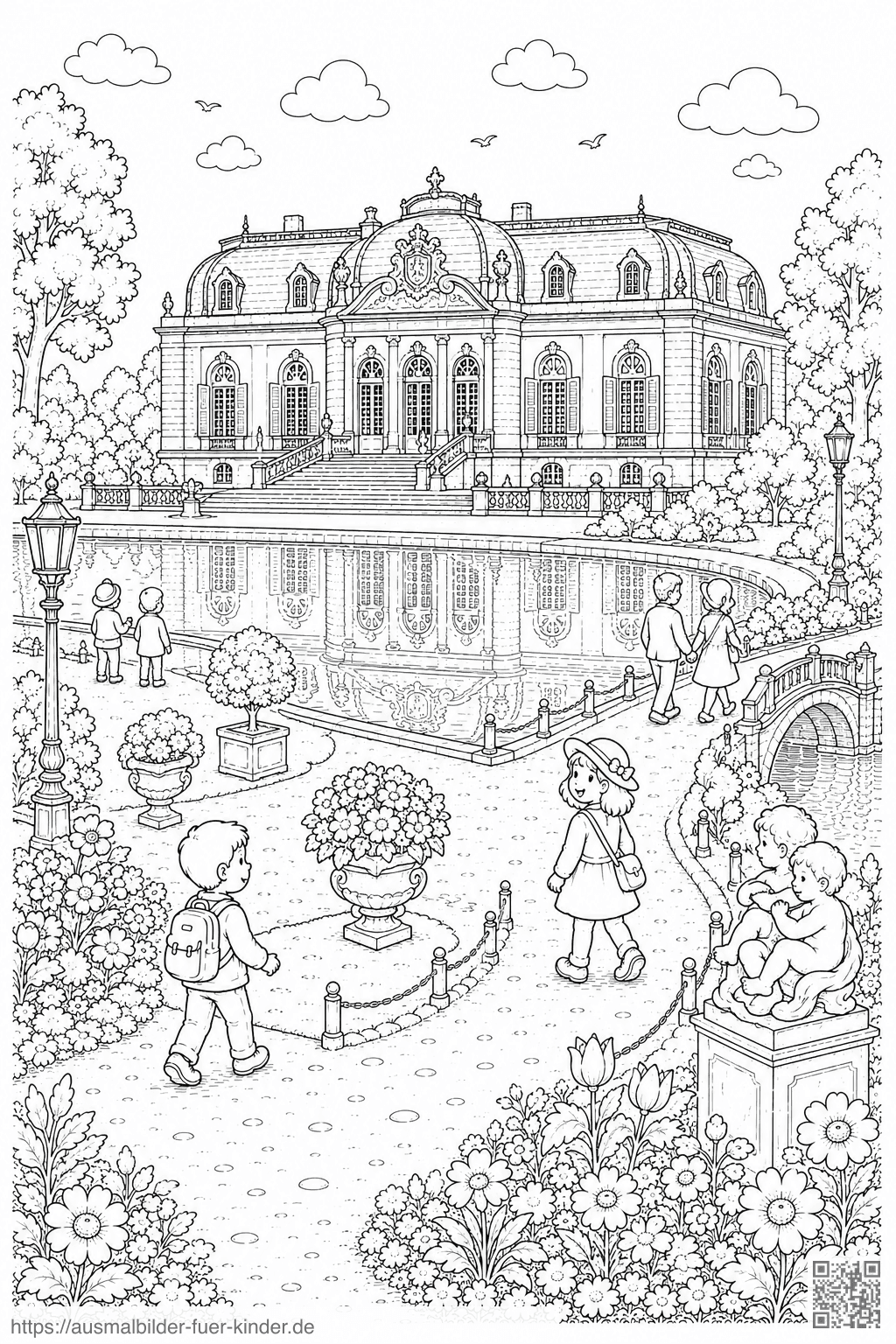 Schloss Benrath Ausmalbild