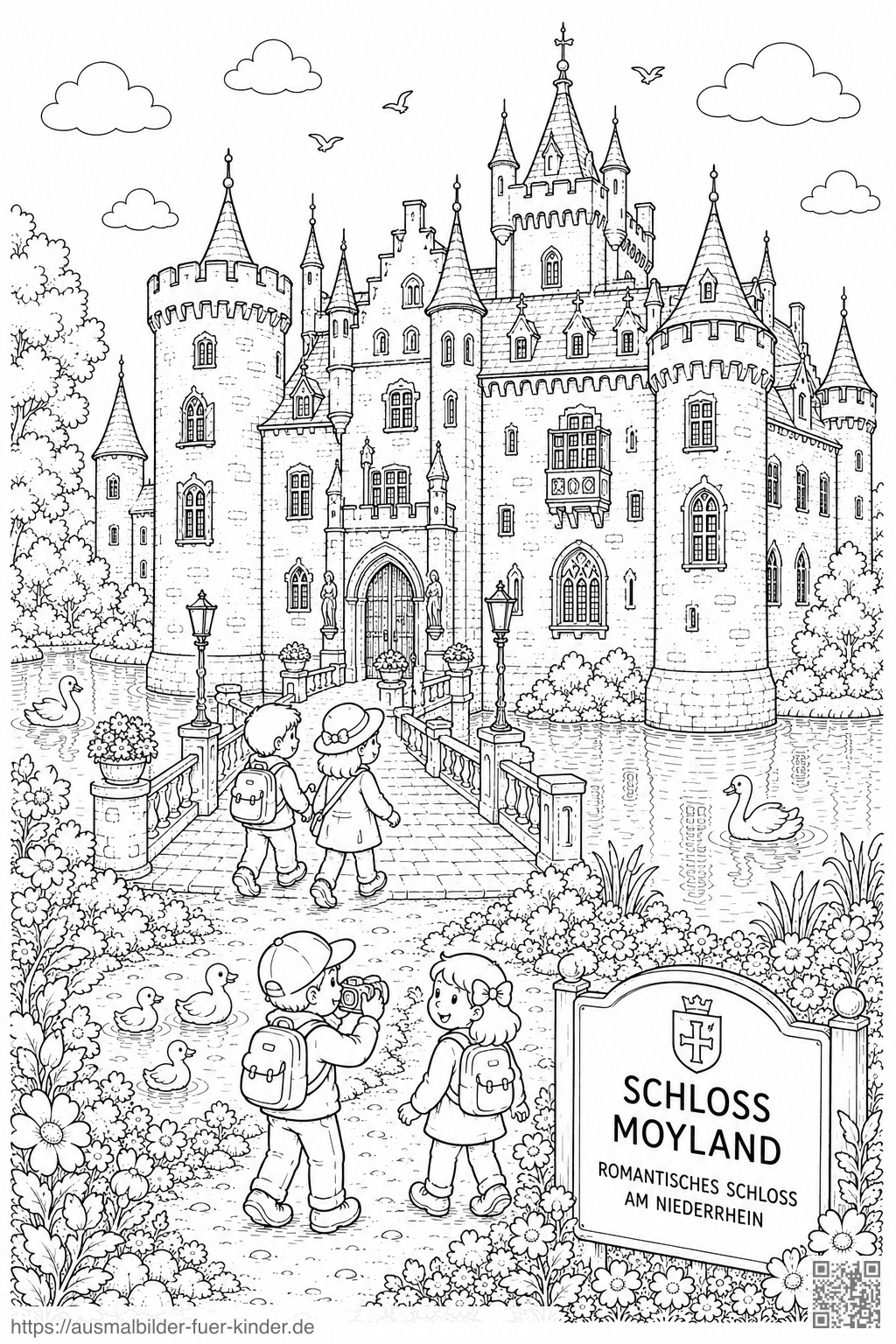 Schloss Moyland Ausmalbild