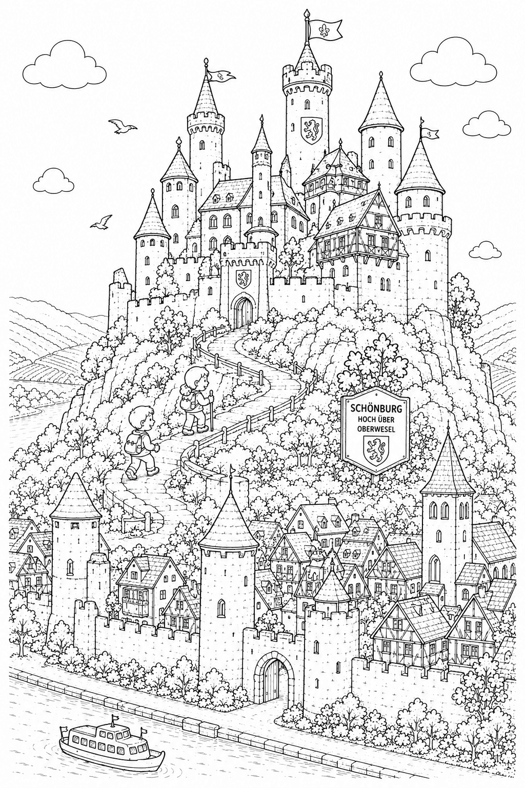 Schönburg Ausmalbild