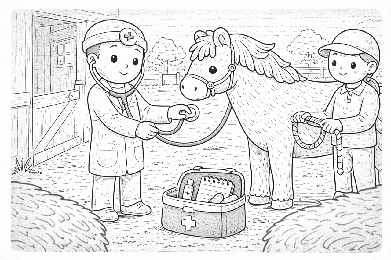 Tierarztuntersuchung Beim Pferd In Der Klinik