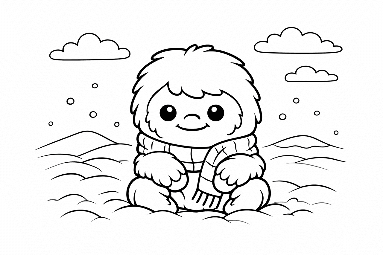 Yeti_baby Yeti Im Schnee