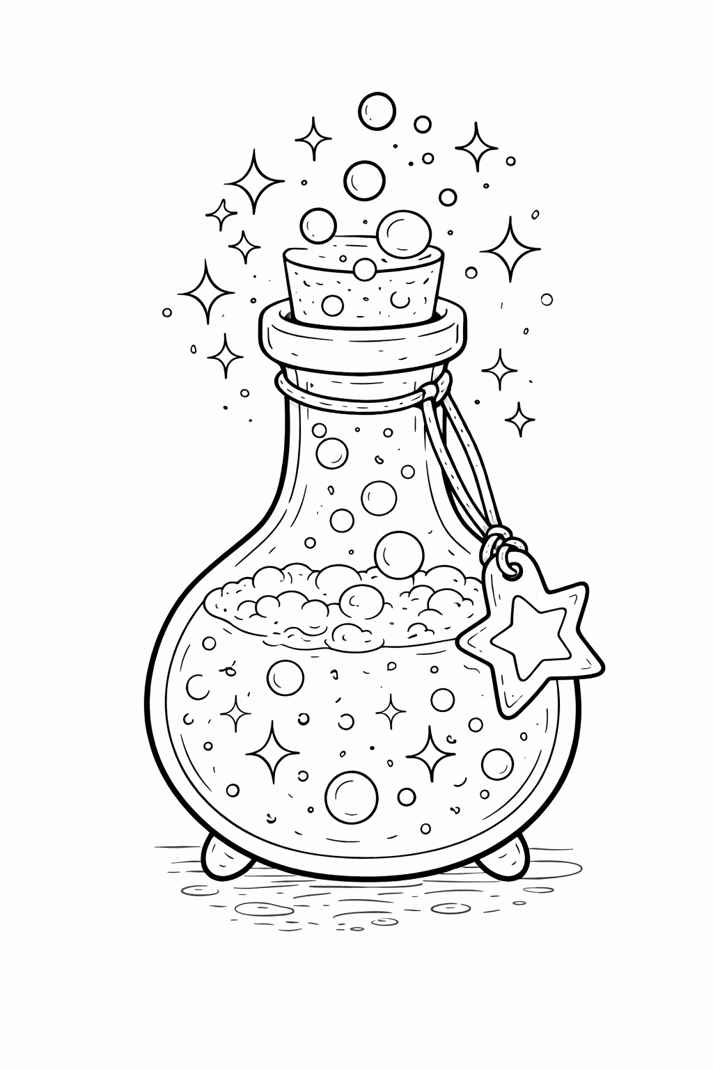 Zaubertrank - Ausmalbild