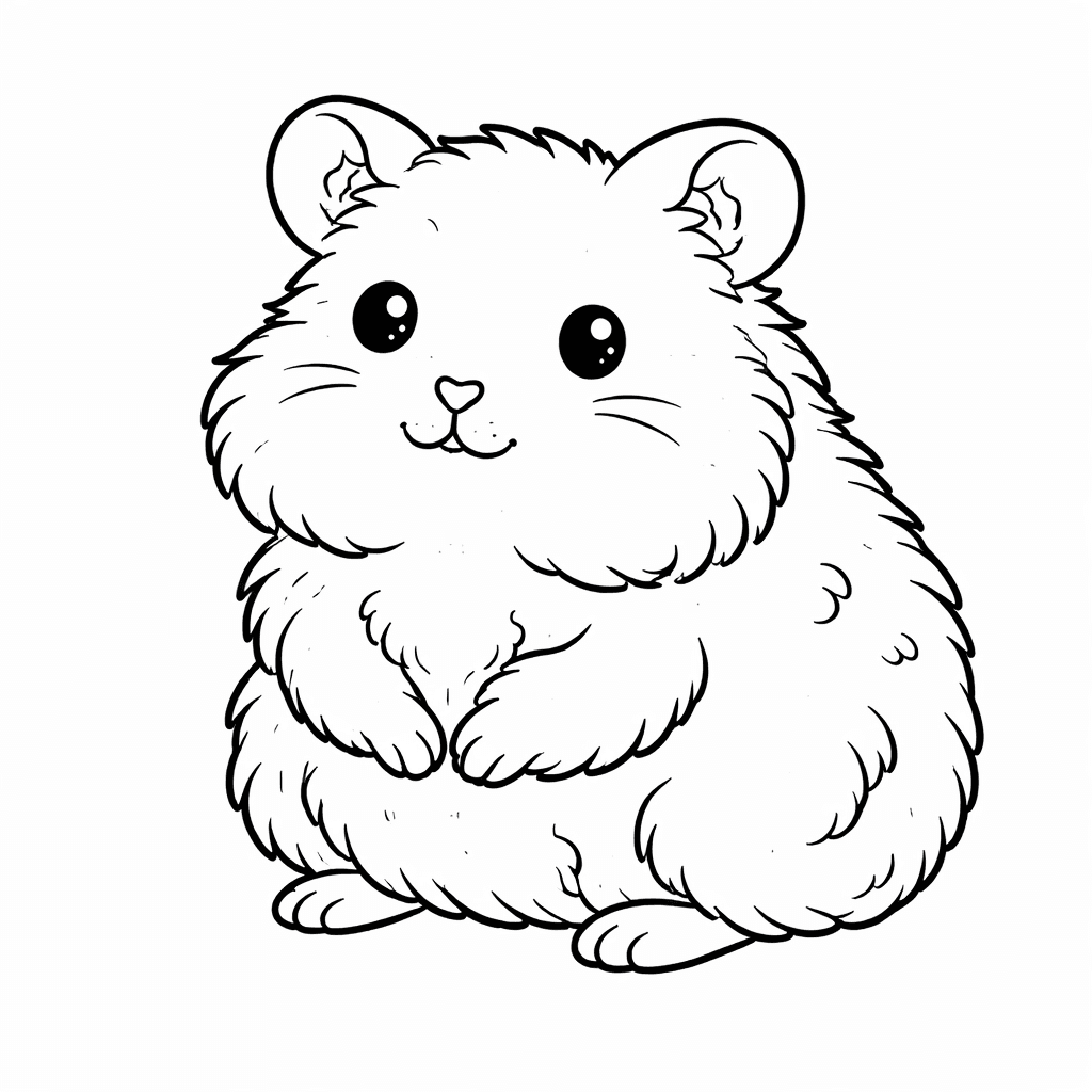 Goldhamster - Ausmalbild