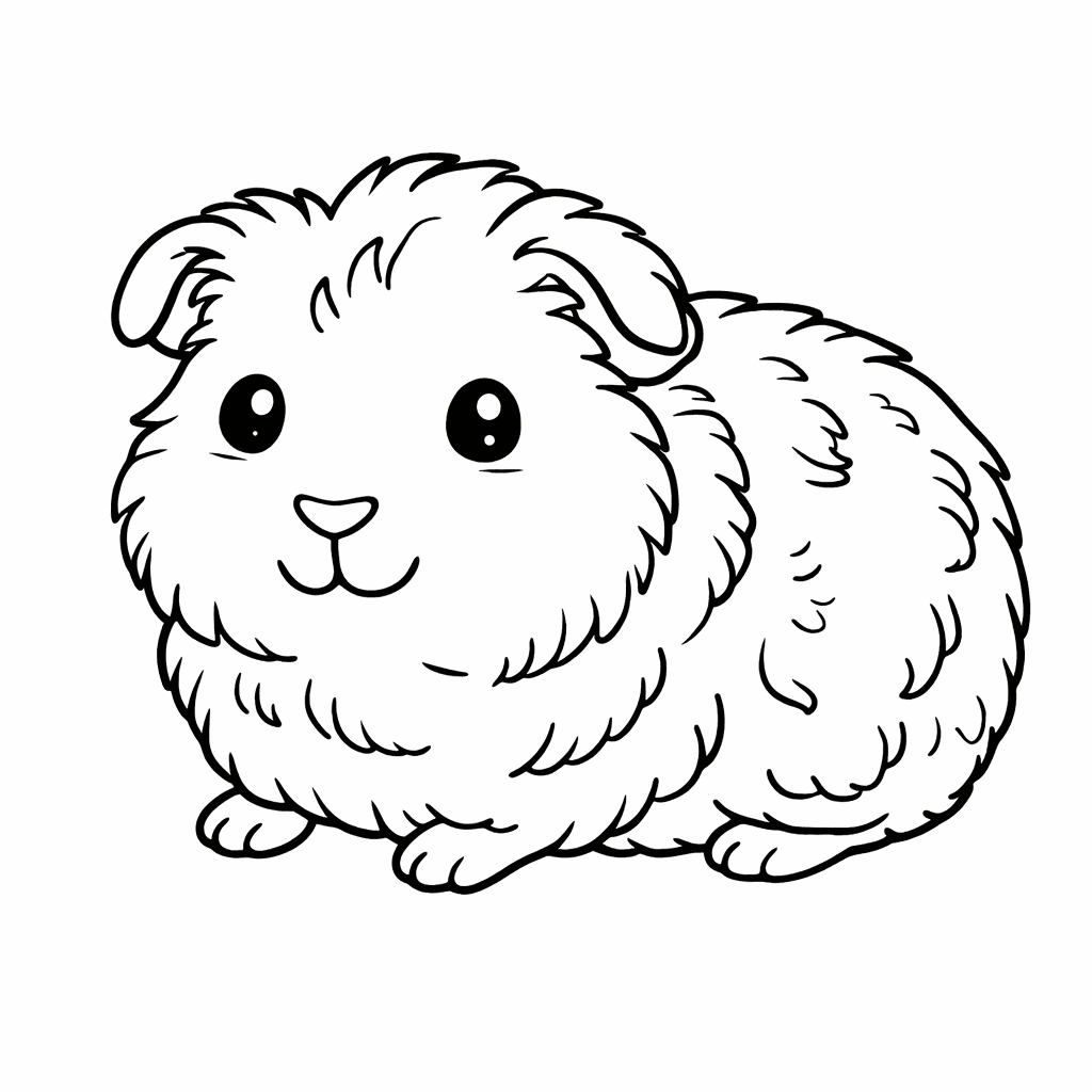 Meerschweinchen - Ausmalbild