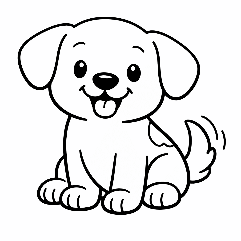 Suesser Welpe Ausmalbild.Png