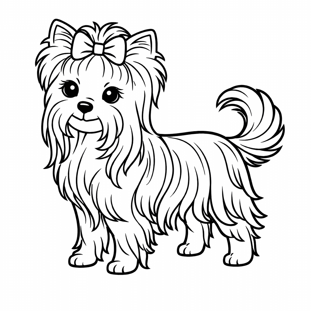 Yorkshire Terrier - Ausmalbild