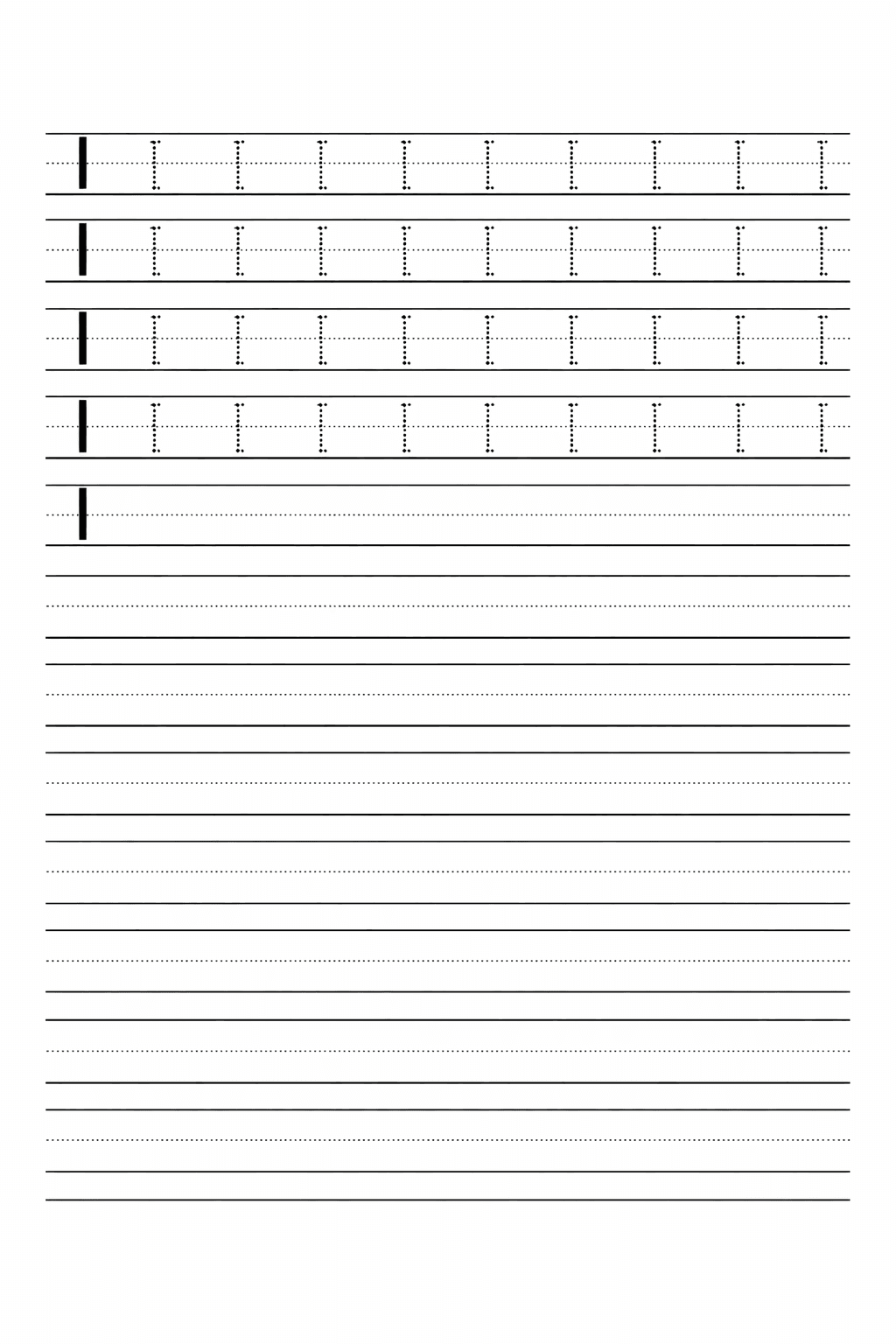 Buchstabe I üben - Arbeitsblatt zum Ausmalen