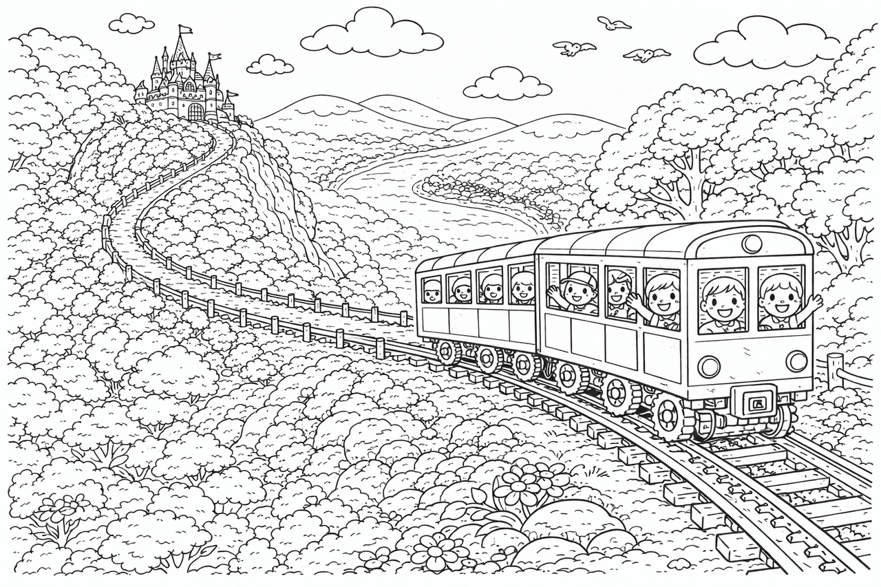 Kloster auf Insel Nonnenwerth - Ausmalbild