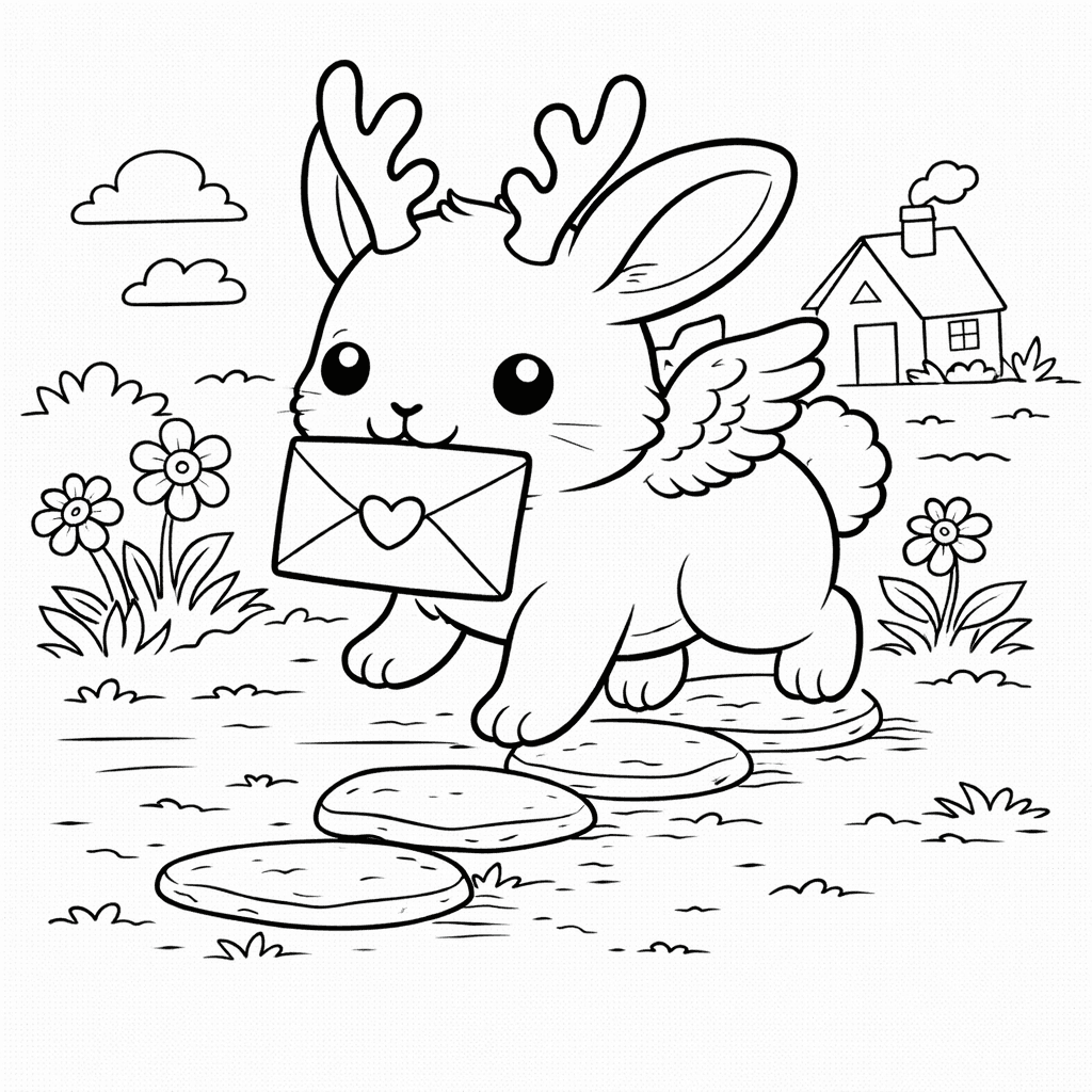 Der Wolpertinger Bringt Einen Brief Ab