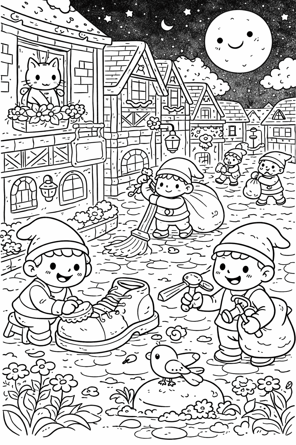 Kölner Heinzelmännchen - Ausmalbild