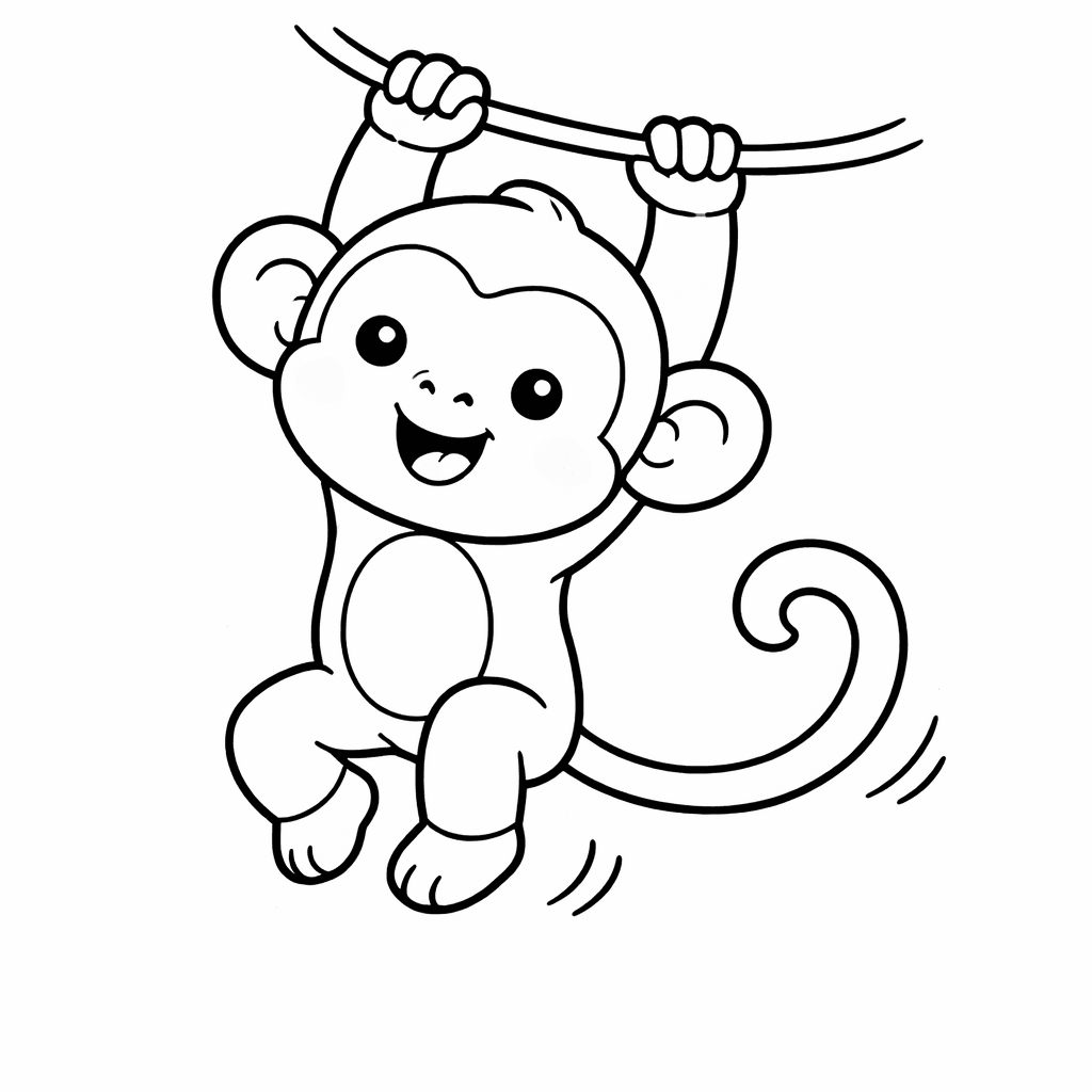 SüßEs ÄFfchen Schwingt FröHlich Durchs Bild