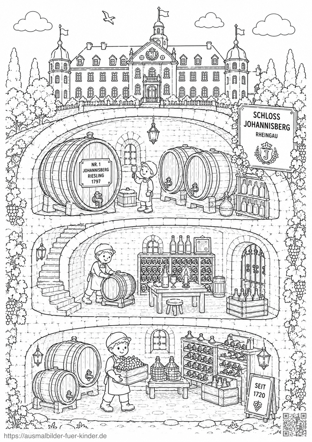 Schloss Johannisberg Historische Weinkeller Ausmalbild Schloss Johannisberg Historische Weinkeller Ausmalbild