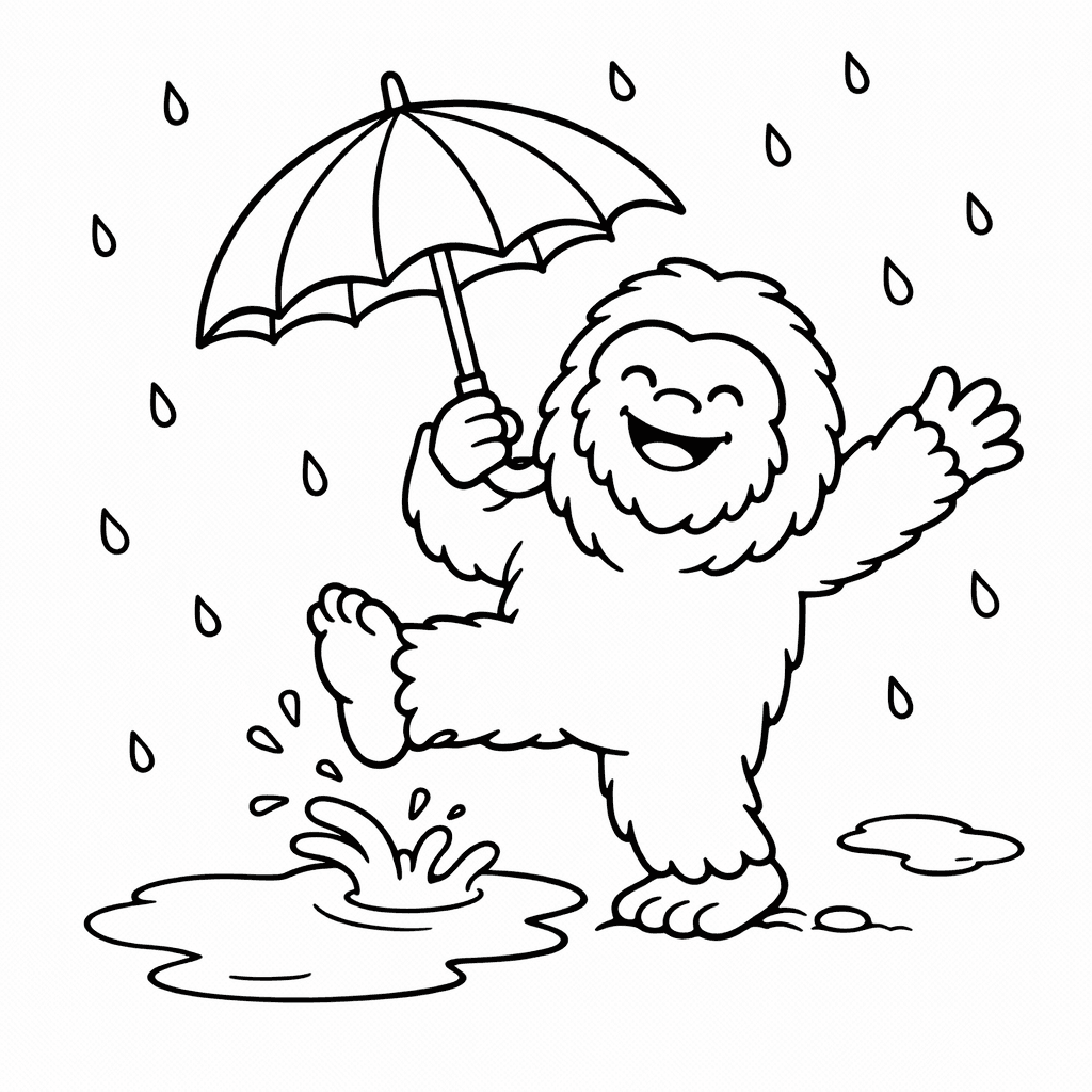 Tanzender Bigfoot Im Regen