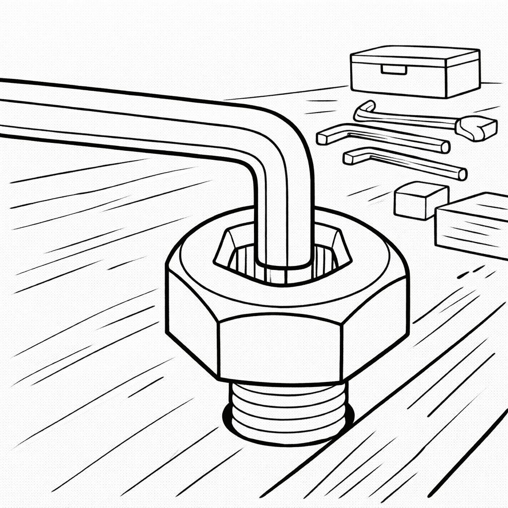 Inbusschlüssel - Ausmalbild