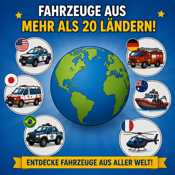 Promo-Grafik Einsatzfahrzeuge 4 für Einsatzfahrzeuge aus aller Welt